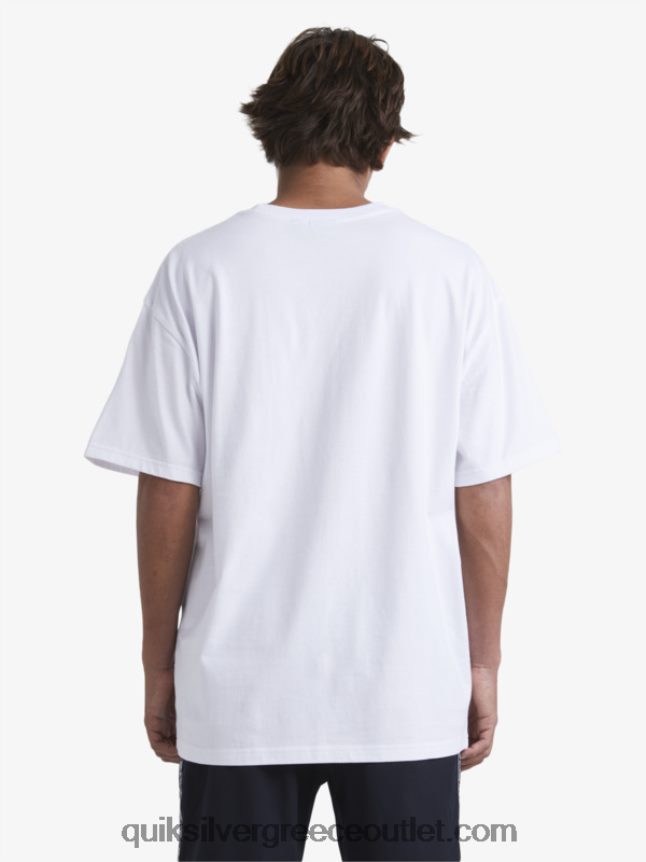 Κοντομάνικη μπλούζα Quiksilver x Stab άνδρες 66LP841668 άσπρο