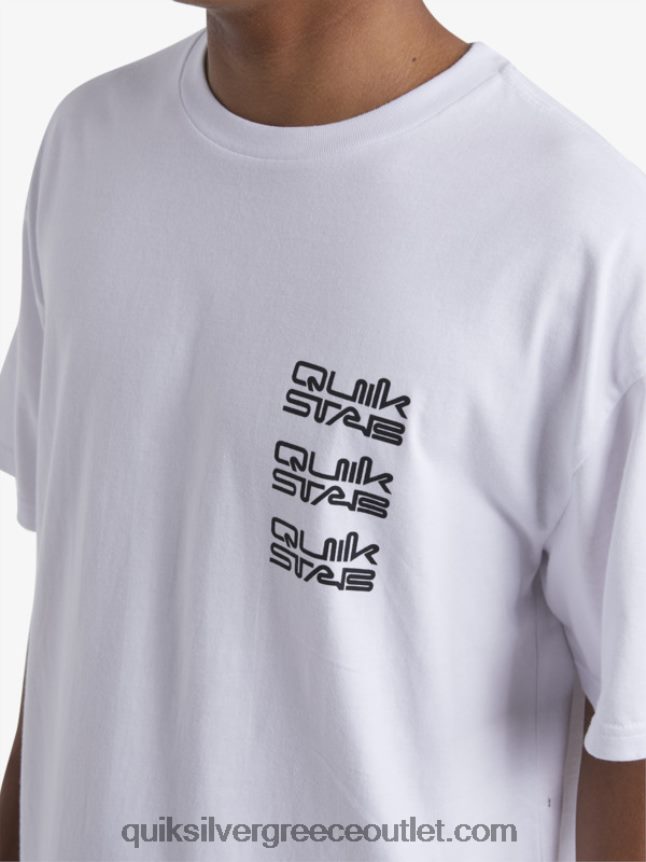 Κοντομάνικη μπλούζα Quiksilver x Stab άνδρες 66LP841668 άσπρο