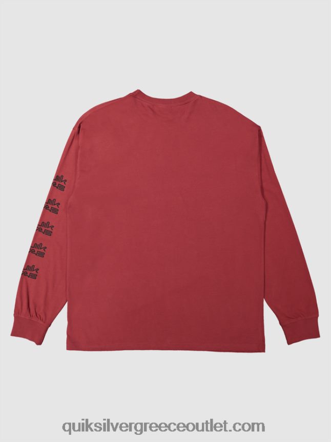 βιολογικό μακρυμάνικο μπλουζάκι Quiksilver x Stab άνδρες 66LP841844 ρουμπίνι κρασί