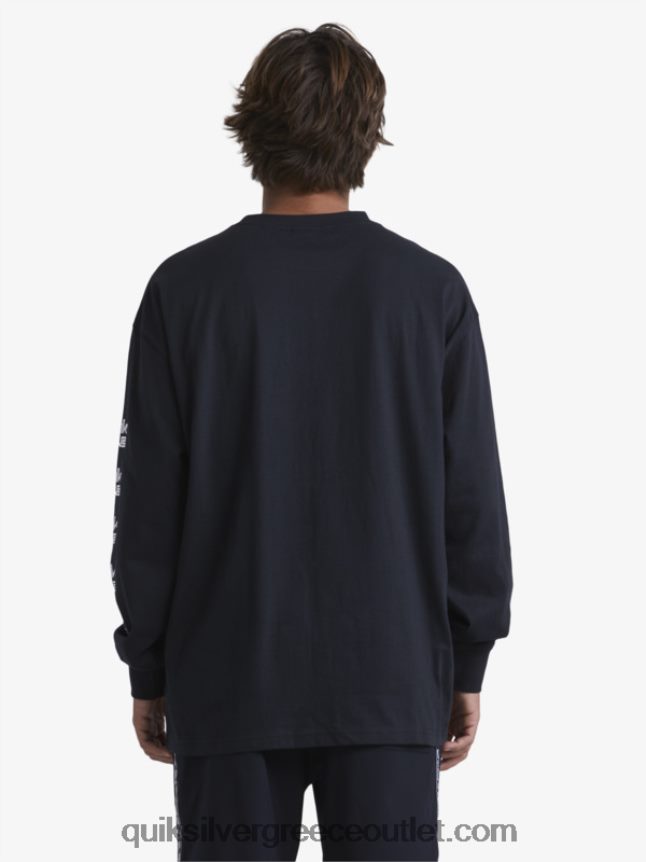 βιολογικό μακρυμάνικο μπλουζάκι Quiksilver x Stab άνδρες 66LP841845 μαύρος