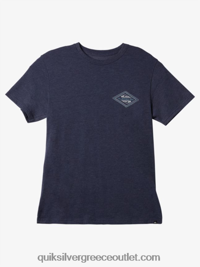 T-shirt με όπισθεν λογότυπο Quiksilver άνδρες 66LP841197 ναυτικό σακάκι ρείκι