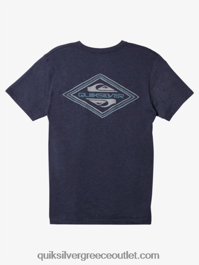 T-shirt με όπισθεν λογότυπο Quiksilver άνδρες 66LP841197 ναυτικό σακάκι ρείκι