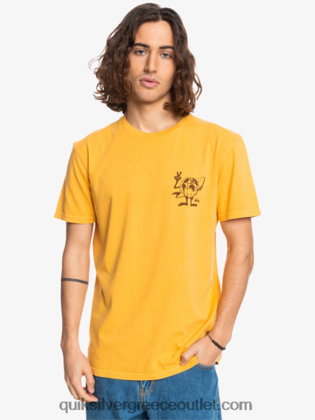 T-shirt με κρυφό μήνυμα Quiksilver άνδρες 66LP841761 χρυσή ράβδος