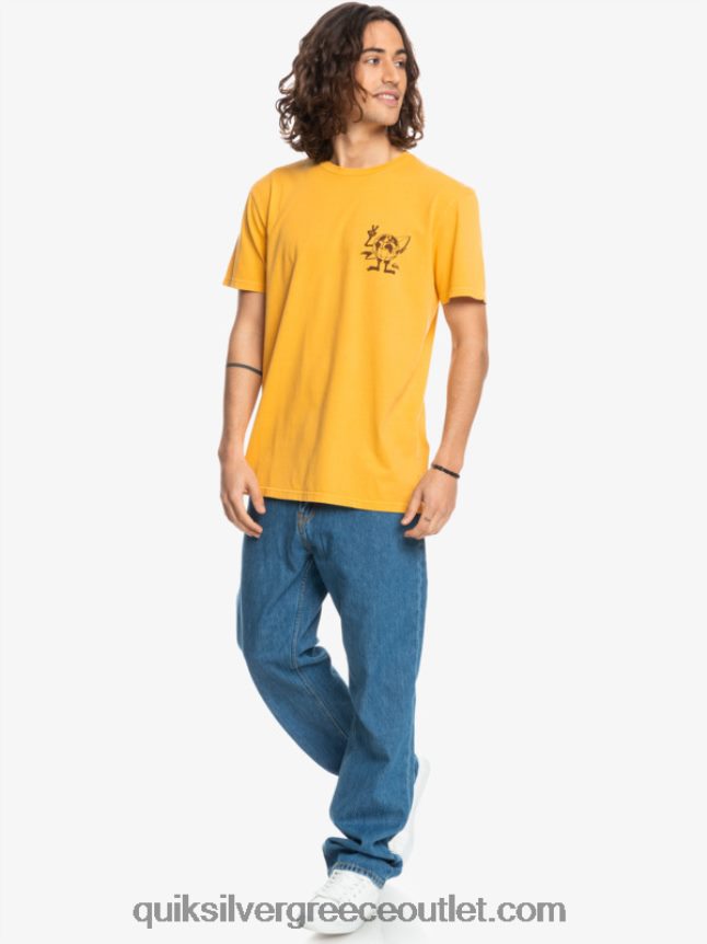 T-shirt με κρυφό μήνυμα Quiksilver άνδρες 66LP841761 χρυσή ράβδος