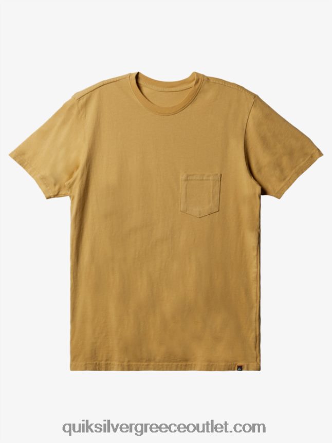 T-shirt για καθημερινή τσέπη Quiksilver άνδρες 66LP84895 ώχρα