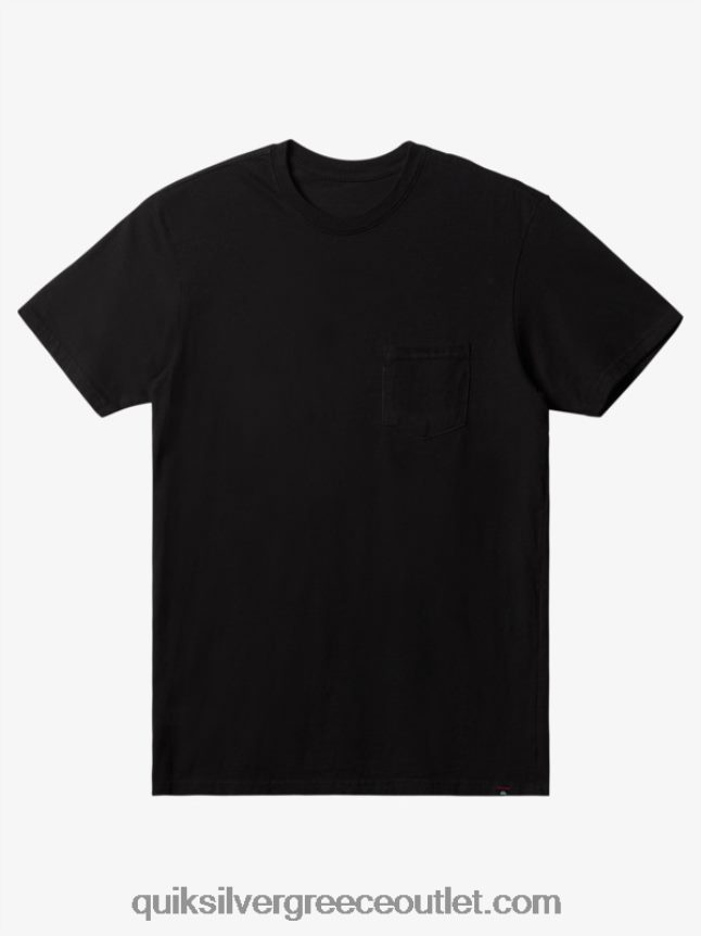 T-shirt για καθημερινή τσέπη Quiksilver άνδρες 66LP84896 μαύρος