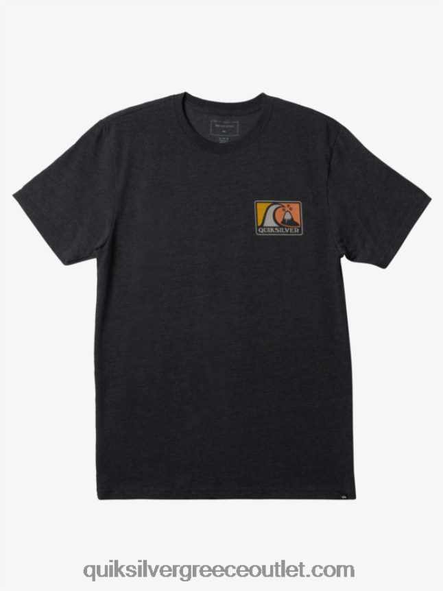 T-shirt mellow bubble mod Quiksilver άνδρες 66LP84426 κάρβουνο ρείκι