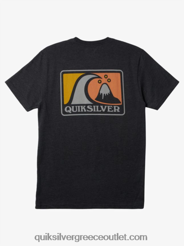 T-shirt mellow bubble mod Quiksilver άνδρες 66LP84426 κάρβουνο ρείκι