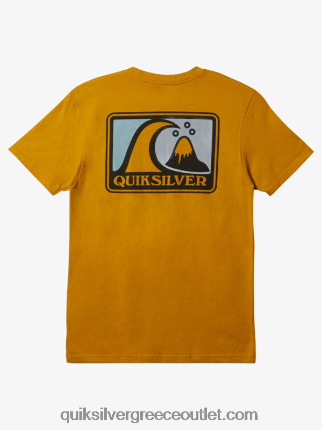 T-shirt mellow bubble mod Quiksilver άνδρες 66LP84428 ψήγμα χρυσού ρείκι