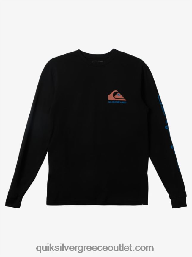 T-shirt omni logo Quiksilver άνδρες 66LP84296 μαύρος