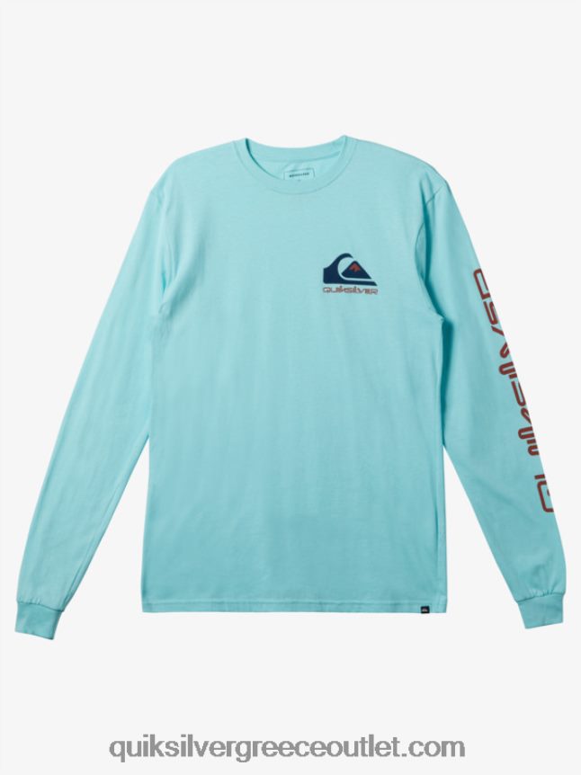 T-shirt omni logo Quiksilver άνδρες 66LP84297 μπλε άγγελος