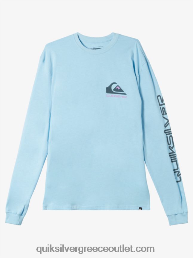 T-shirt omni logo Quiksilver άνδρες 66LP84300 μπλε του ουρανού