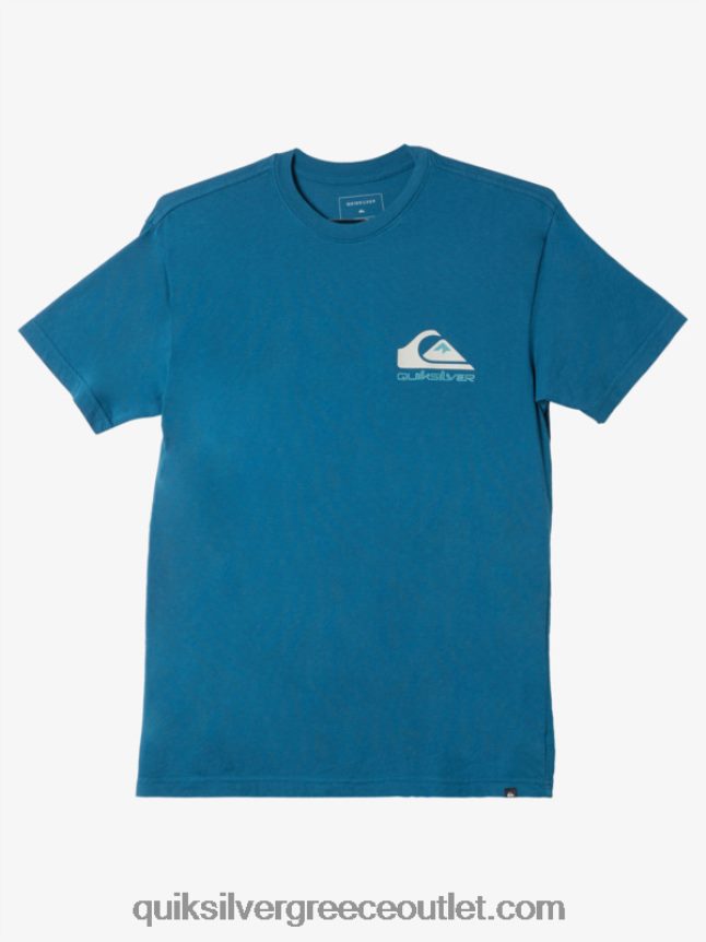 T-shirt omni logo Quiksilver άνδρες 66LP84985 μαροκινό μπλε