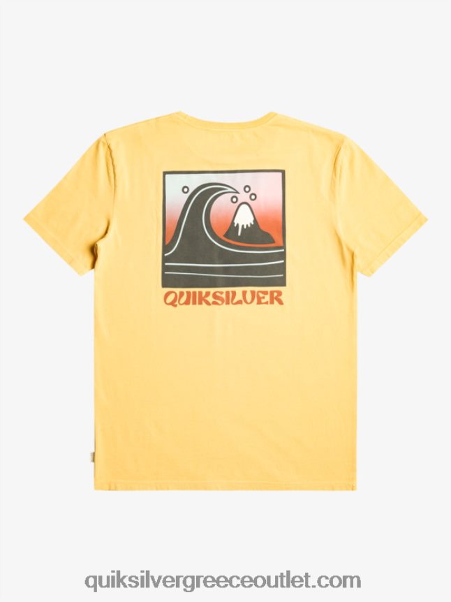 T-shirt με σφραγίδα qs Quiksilver άνδρες 66LP841157 σιτάρι