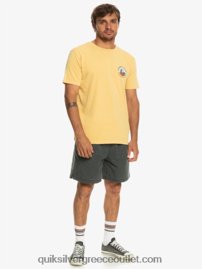 T-shirt με σφραγίδα qs Quiksilver άνδρες 66LP841157 σιτάρι