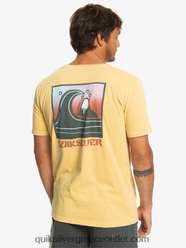 T-shirt με σφραγίδα qs Quiksilver άνδρες 66LP841157 σιτάρι