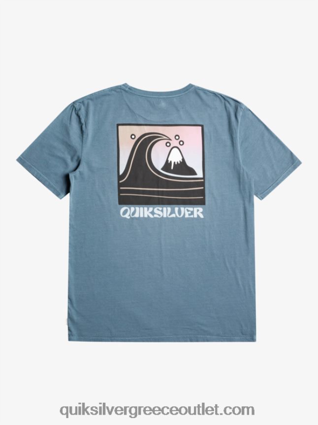 T-shirt με σφραγίδα qs Quiksilver άνδρες 66LP841158 θάλασσα του Βέρινγκ