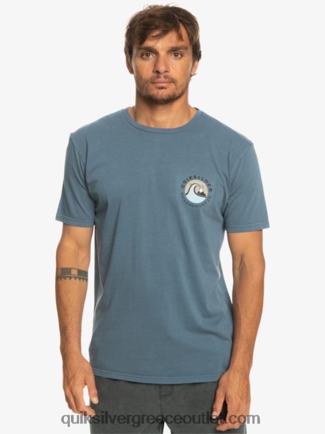 T-shirt με σφραγίδα qs Quiksilver άνδρες 66LP841158 θάλασσα του Βέρινγκ