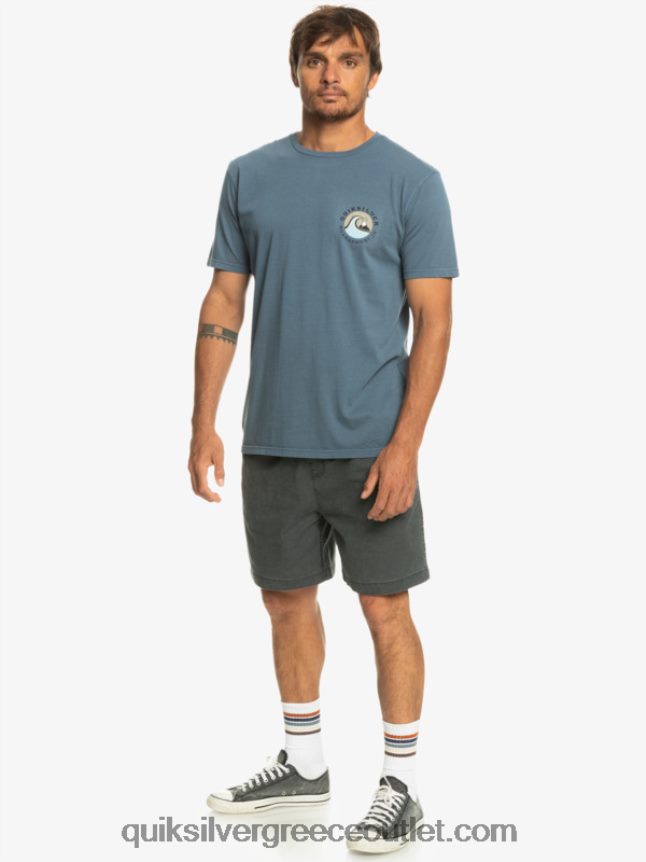 T-shirt με σφραγίδα qs Quiksilver άνδρες 66LP841158 θάλασσα του Βέρινγκ