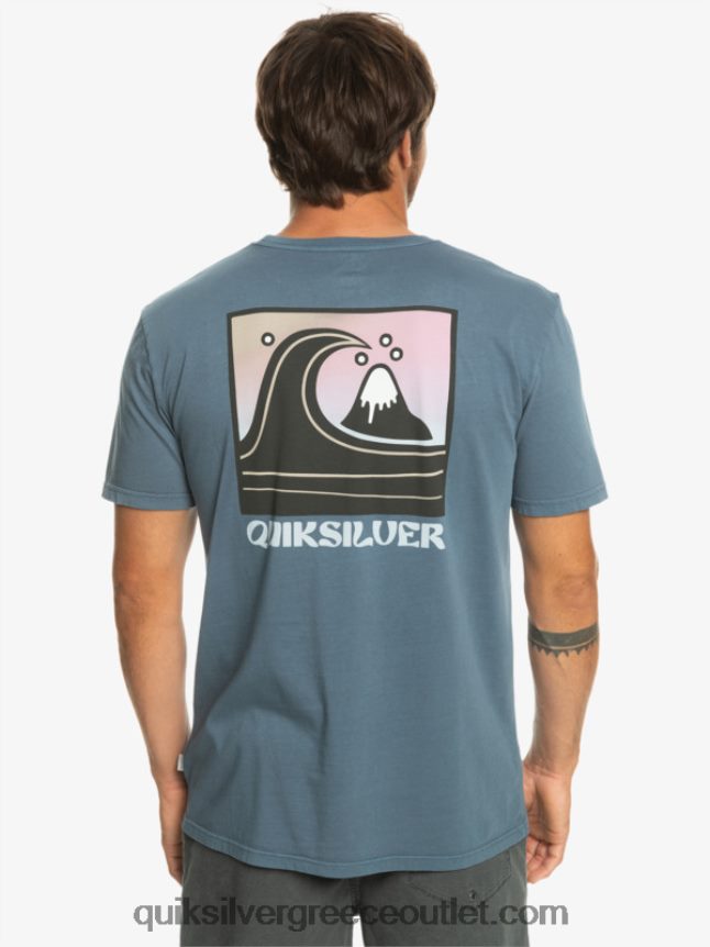 T-shirt με σφραγίδα qs Quiksilver άνδρες 66LP841158 θάλασσα του Βέρινγκ