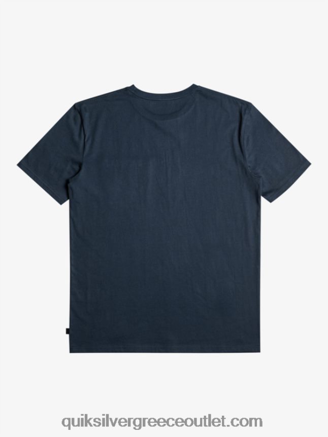 T-shirt με ρίγες surfadelica Quiksilver άνδρες 66LP841064 ναυτικό μπλέιζερ