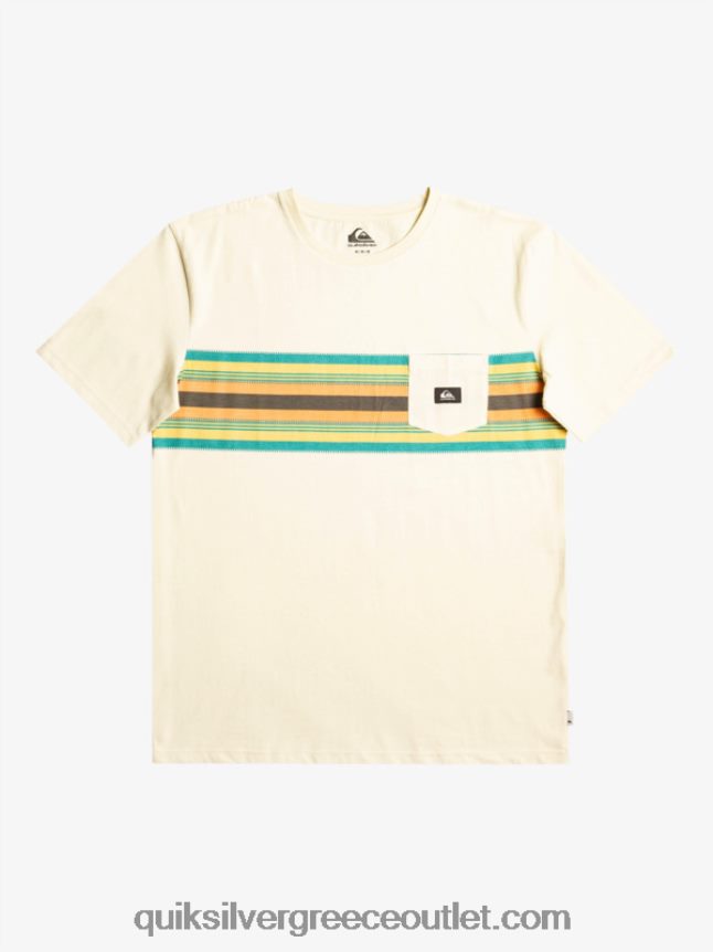 T-shirt με ρίγες surfadelica Quiksilver άνδρες 66LP841065 σημύδα