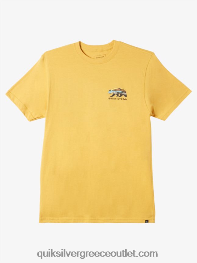Μπλουζάκι california sunshine Quiksilver άνδρες 66LP841183 λαμπερό χρυσό