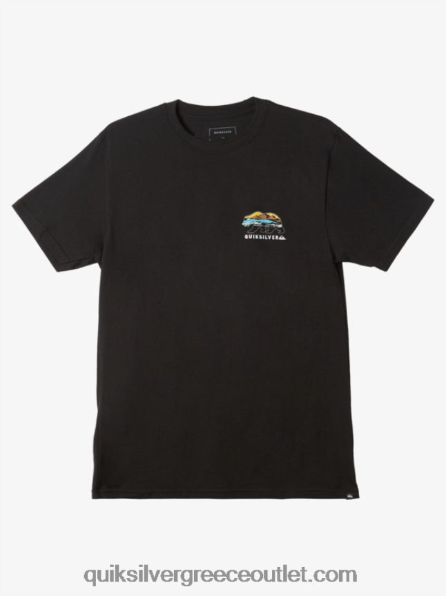 Μπλουζάκι california sunshine Quiksilver άνδρες 66LP841184 μαύρος