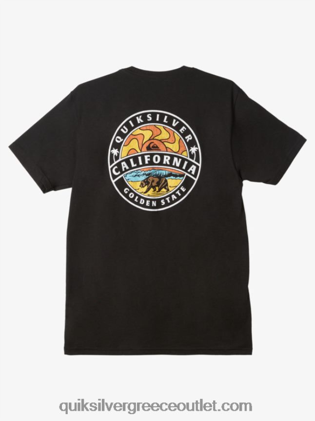 Μπλουζάκι california sunshine Quiksilver άνδρες 66LP841184 μαύρος