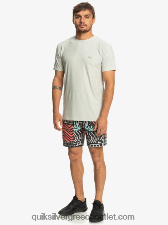 μπλουζάκι coast runner Quiksilver άνδρες 66LP841329 γκρι βιολετί ρείκι