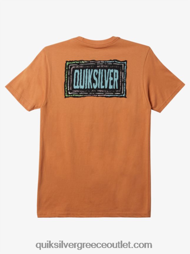 μπλουζάκι με echoed beat Quiksilver άνδρες 66LP84718 μαύρισμα χαλκού
