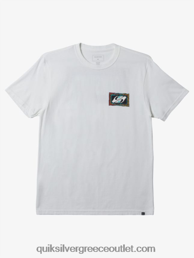 μπλουζάκι με echoed beat Quiksilver άνδρες 66LP84719 άσπρο