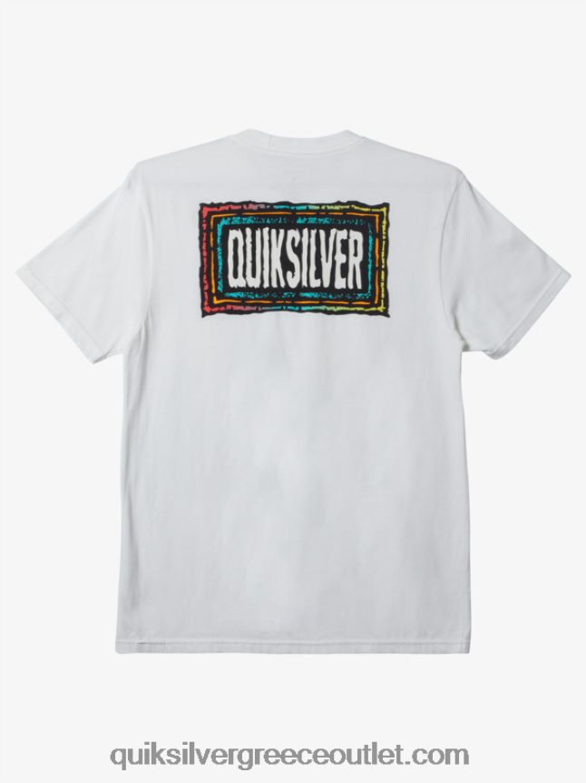 μπλουζάκι με echoed beat Quiksilver άνδρες 66LP84719 άσπρο
