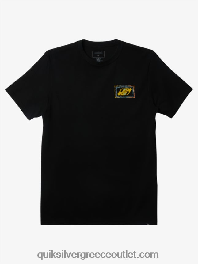 μπλουζάκι με echoed beat Quiksilver άνδρες 66LP84720 μαύρος