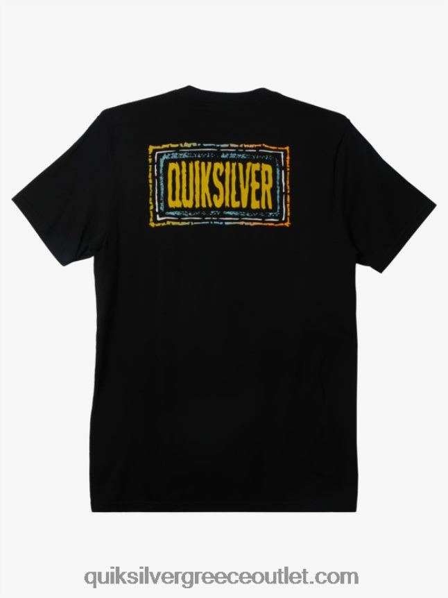 μπλουζάκι με echoed beat Quiksilver άνδρες 66LP84720 μαύρος