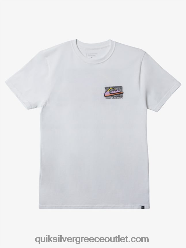 ρετρό fade t-shirt Quiksilver άνδρες 66LP841110 άσπρο