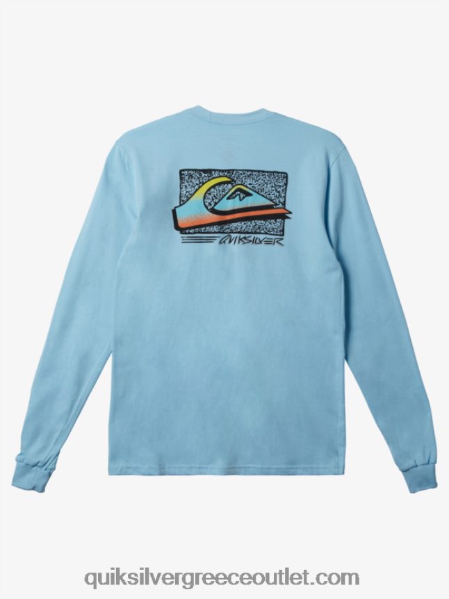 ρετρό fade t-shirt Quiksilver άνδρες 66LP841212 μπλε του ουρανού