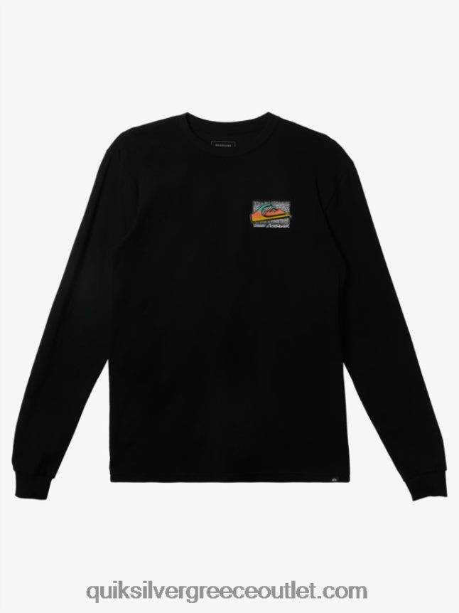 ρετρό fade t-shirt Quiksilver άνδρες 66LP841213 μαύρος