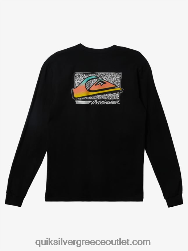 ρετρό fade t-shirt Quiksilver άνδρες 66LP841213 μαύρος