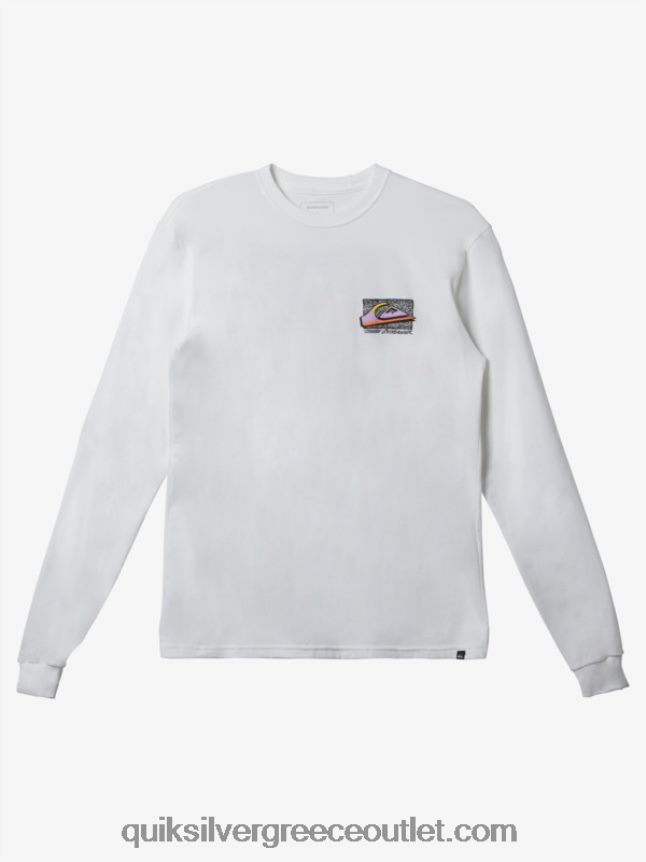 ρετρό fade t-shirt Quiksilver άνδρες 66LP841214 άσπρο