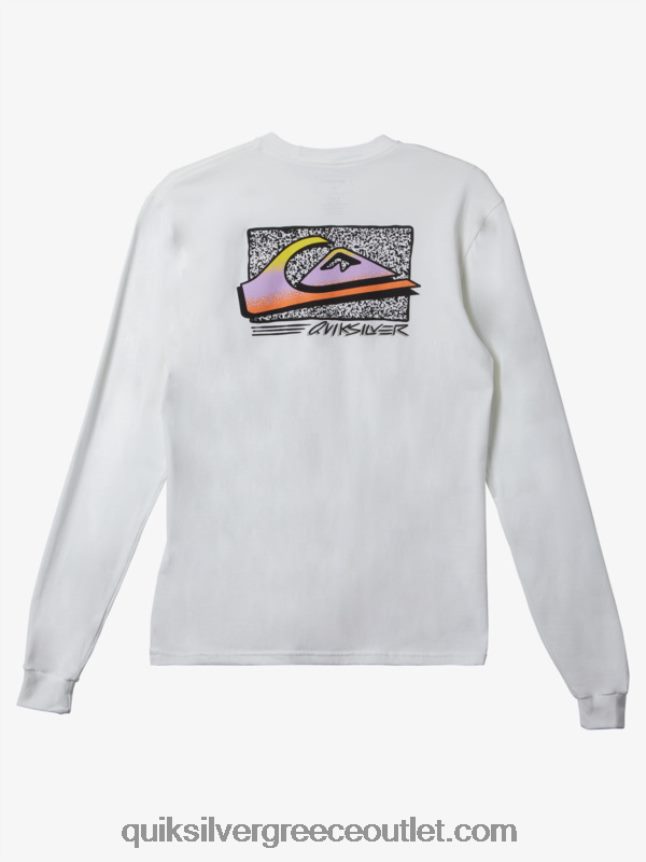 ρετρό fade t-shirt Quiksilver άνδρες 66LP841214 άσπρο
