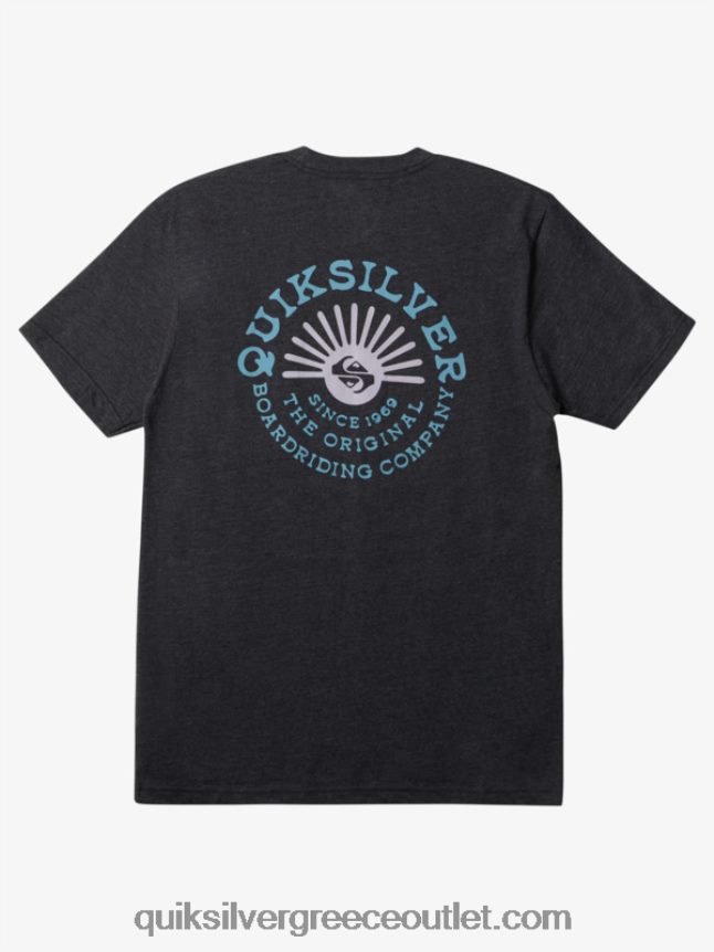 flow mod t-shirt Quiksilver άνδρες 66LP84272 κάρβουνο ρείκι