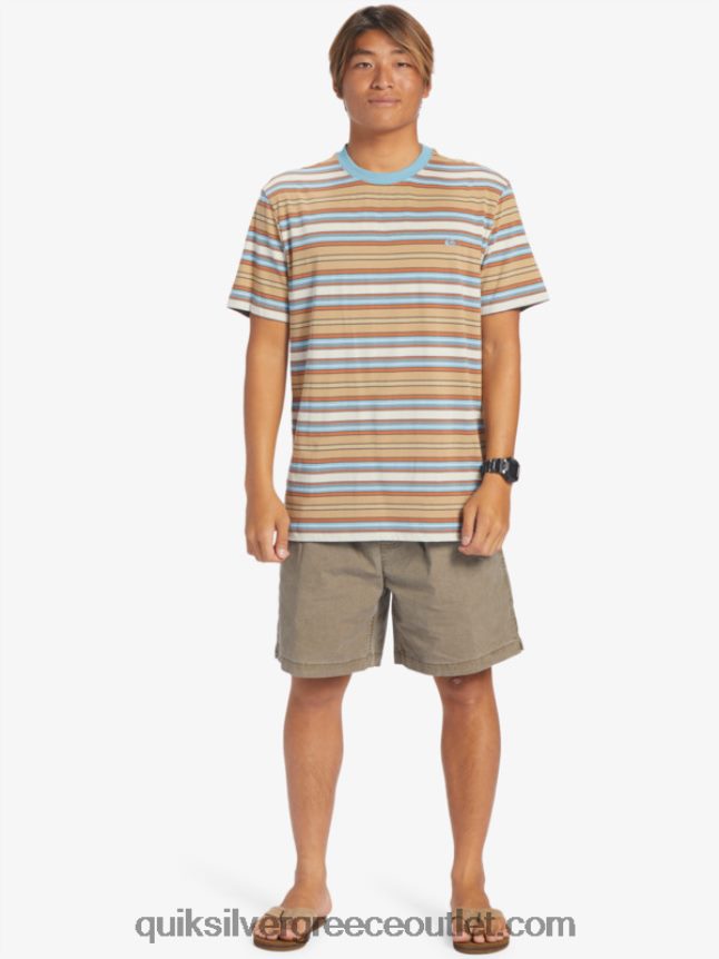 μπλουζάκι με ρίγες geller Quiksilver άνδρες 66LP84631 λωρίδα geller taos