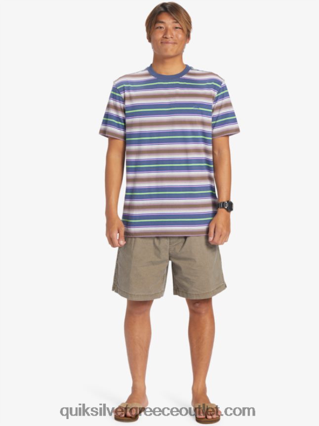 μπλουζάκι με ρίγες geller Quiksilver άνδρες 66LP84632 λωρίδα geller bering