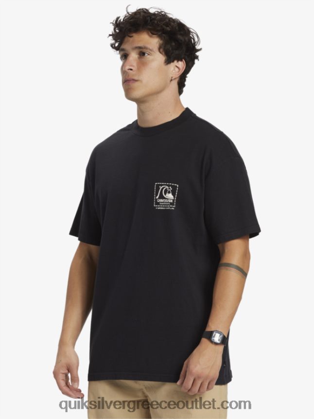 gregg kaplan κενό μπλουζάκι καμβά Quiksilver άνδρες 66LP841374 μαύρος