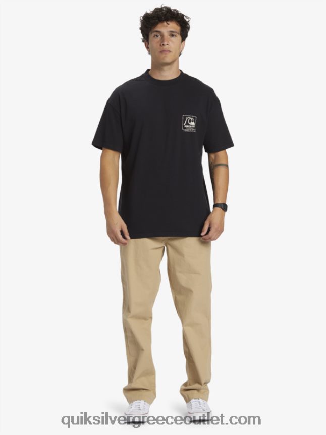 gregg kaplan κενό μπλουζάκι καμβά Quiksilver άνδρες 66LP841374 μαύρος