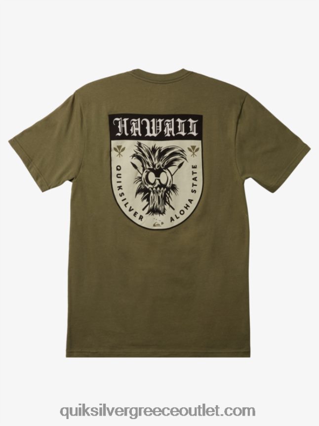 Μπλουζάκι ασπίδας της Χαβάης ikaika Quiksilver άνδρες 66LP841005 τετράφυλλο τριφύλλι