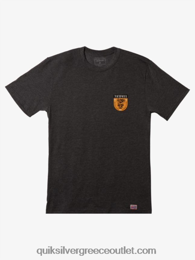 Μπλουζάκι ασπίδας της Χαβάης ikaika Quiksilver άνδρες 66LP841006 κάρβουνο ρείκι