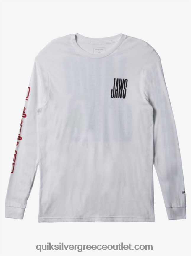 jaws big wave challenge ls t-shirt Quiksilver άνδρες 66LP841425 άσπρο