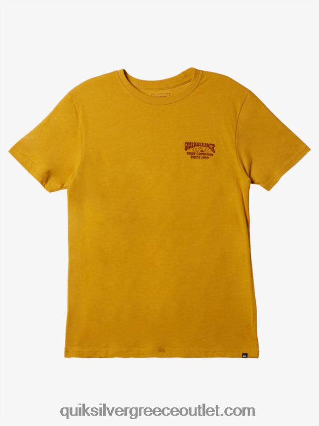 lockup mod t-shirt Quiksilver άνδρες 66LP84527 ψήγμα χρυσού ρείκι